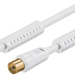 CABLE ANTENA 3.5 M CON FERRITA BLANCO WIRBOO