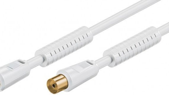 CABLE DE ANTENA 1,5 M CON FERRITA BLANCO WIRBOO