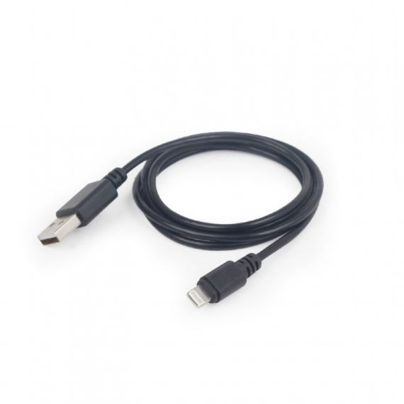 Cable de datos y carga USB a Lightning negro