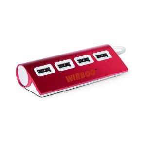 puerto USB 4 entradas 1 salida  WIRBOO rojo